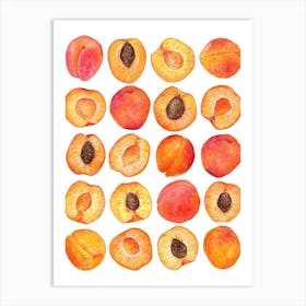 Repeat Pattern Apricot Art Print