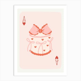 Coquette Cake Playing Card Póster