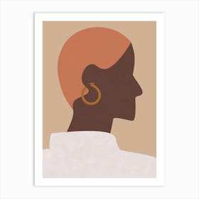 Modern Woman Boho Afro Girl Art Print