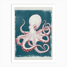 Octopus & Tentacles Linocut Inspired 5 Art Print