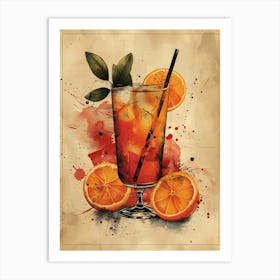 Orange Drink 22 Art Print