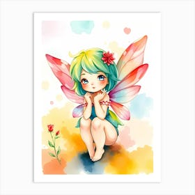 Kawaii Fairy Art Print