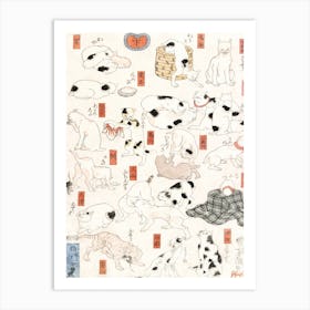Cats Japanese Woodblock; Utagawa Kuniyoshi Art Print