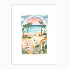 Window Beach Watercolour Art Print
