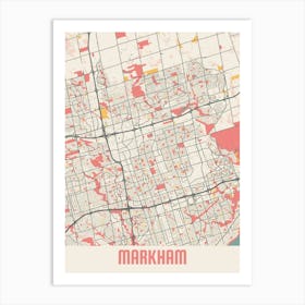 Markham Map Poster Art Print