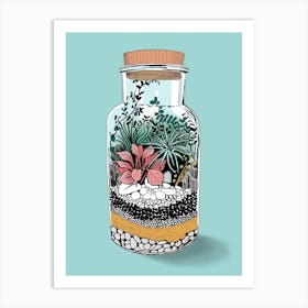 Terrarium Bottle Art Print