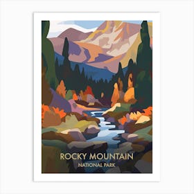 Rocky Mountain National Park Travel Poster Matisse Style 4 Art Print