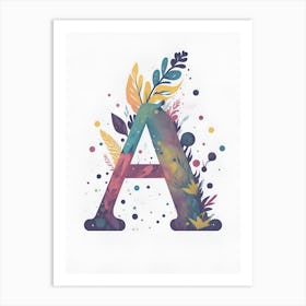 Colorful Letter A Illustration 1 Art Print