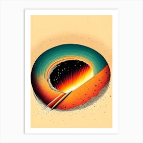 Crater 2 Vintage Sketch Space Art Print