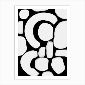 Monochrome Abstract Painting Art Print