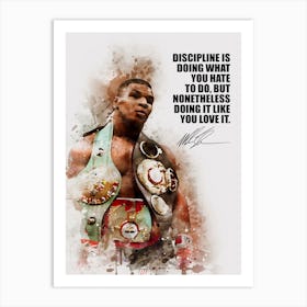 Mike Tyson Quotes Art Print