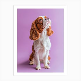 King Charles Spaniels.Generated AI. Wall Art Print 2 Art Print