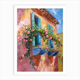 Balcony Painting In Naples 3 Art Print