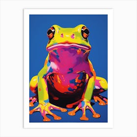Colourful Vivid Pop Art Frog 1 Art Print