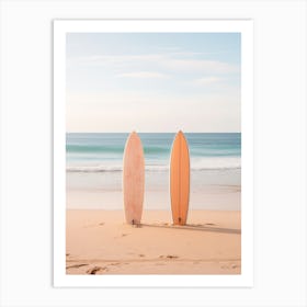 surfboards laying on the beach 4 Art Print