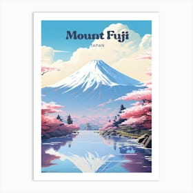 Mount Fuji Japan Hiking Travel Art Illustration Art Print