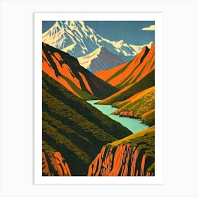 Los Glaciares National Park Argentina Vintage Poster Art Print