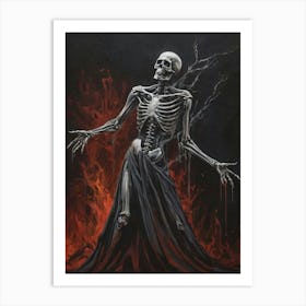 Dance With Death Skeleton Painting (68) Art Print