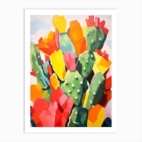 Cactus Painting Nopal Cactus 1 Art Print