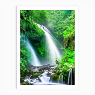 Banyumala Twin Waterfalls, Indonesia Nat Viga Style (2) Art Print