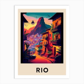 Rio Vintage Travel Poster Art Print