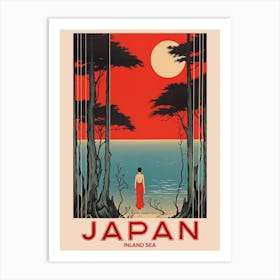 Inland Sea, Visit Japan Vintage Travel Art 3 Art Print