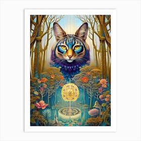 Cat In The Forest 1 Art Print