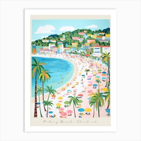Poster Of Patong Beach, Phuket, Thailand, Matisse And Rousseau Style 3 Art Print