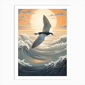 Common Tern 2 Gold Detail Painting Art Print