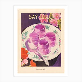 Purple Jelly Vintage Cookbook Illustration 1 Poster Art Print