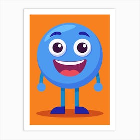 Blue Emoji Art Print