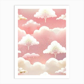 Pink Sky With Clouds 1 Art Print