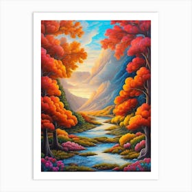 Autumn In The Mountains Art Print