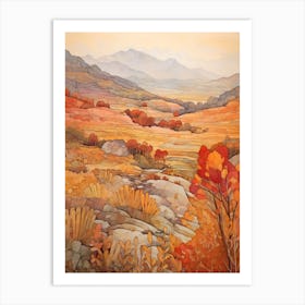 Autumn National Park Painting Huascarn National Park Peru 1 Art Print