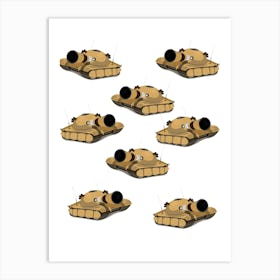 Military Tank Pattern Art Print