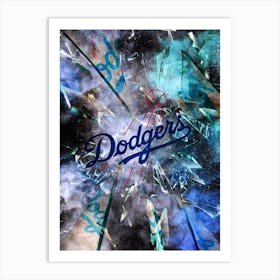 Los Angeles Dodgers Baseball Poster Art Print