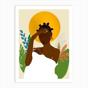 African Woman In A Towel Art Print