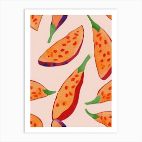 Squash Abstract Pattern Illustration 2 Art Print