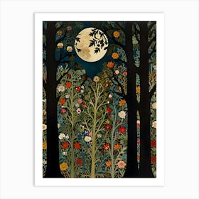 William Morris Moonlight In The Forest 54 Art Print