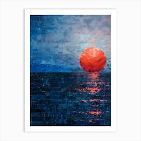 Sunset Over The Ocean 71 Art Print