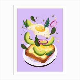 Avocado Toast Art Print