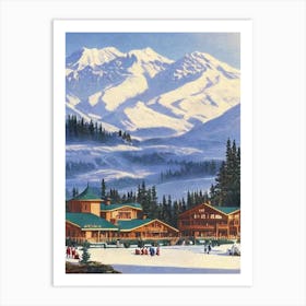 El Colorado, Chile Ski Resort Vintage Landscape 1 Skiing Poster Art Print
