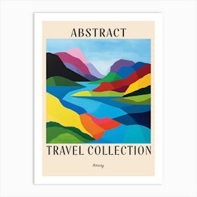 Abstract Travel Collection Poster Norway 3 Art Print