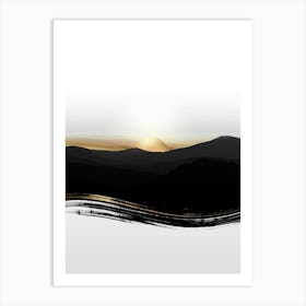 Sunset Over The Mountains 5 Art Print