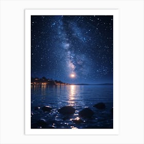 Night Sky With Milky 4 Art Print