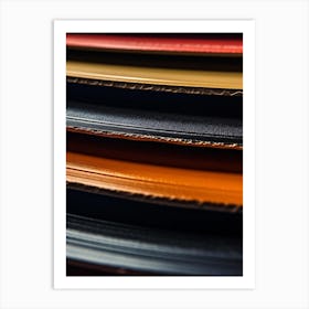 Close Up Of Different Colored Leather Art Print