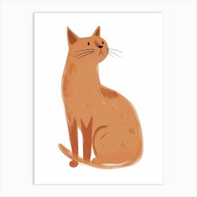 Havana Brown Cat Clipart Illustration 2 Art Print