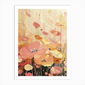 Gustav Klimt Print Klimt Poster Klimt Exhibition Poster Painting Night Poppies Wildflower Garden Full Art Print