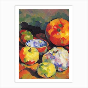 Jicama 3 Cezanne Style vegetable Art Print