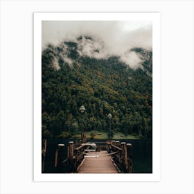 Dock At Königsee Art Print